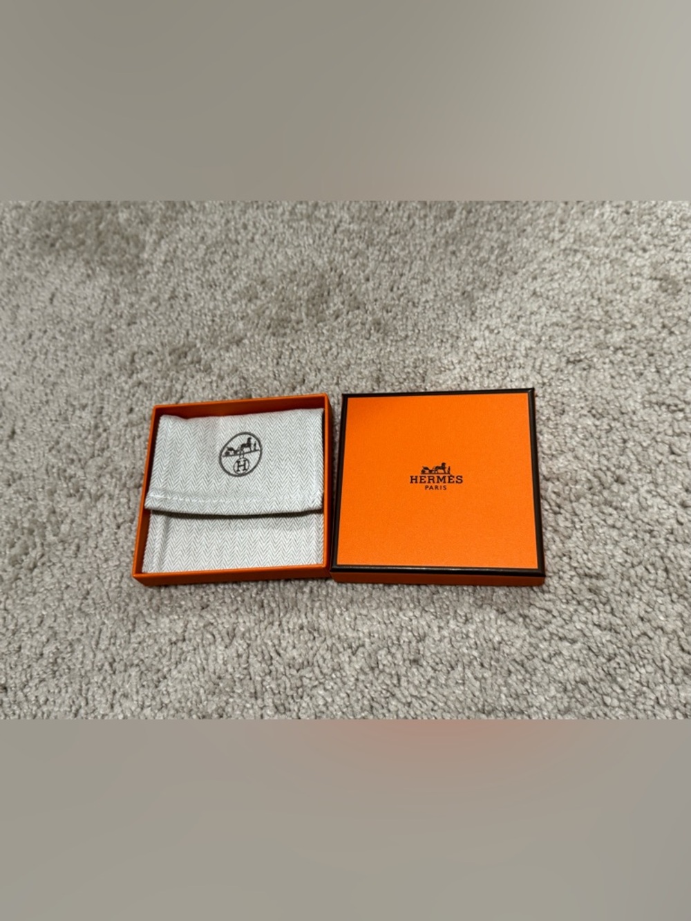 Hermes Jewelry Gift Box and Pouch, for necklace and bracelet